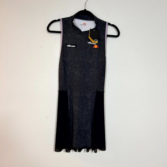 Ellesse Pants - Ellesse Teasel Tennis Dress Women 10 Black Denim Racerback Sleeveless Active NWT